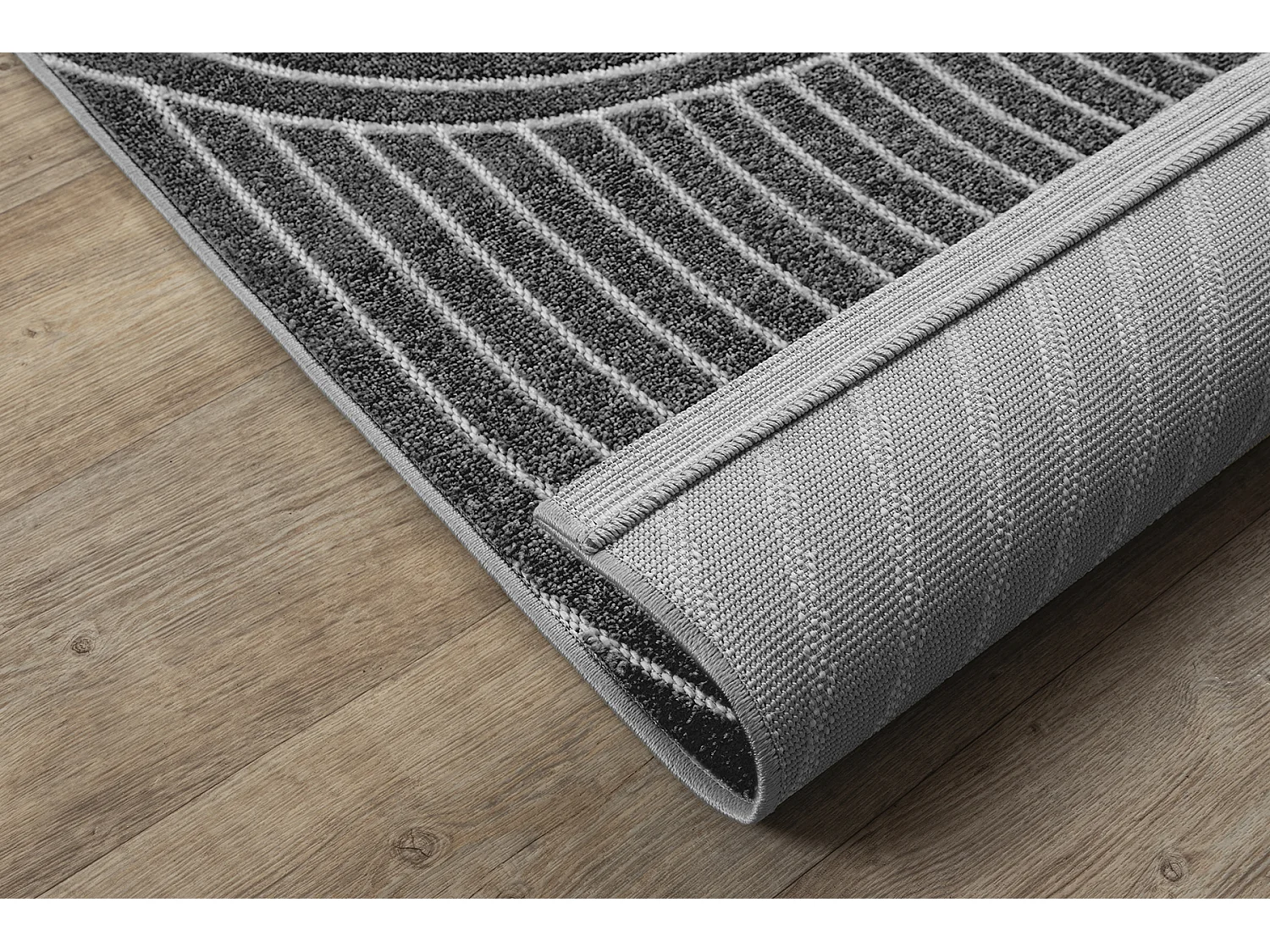 Tapis moderne design boho - Anthracite - 240 x 340 cm - SANTO PLUS