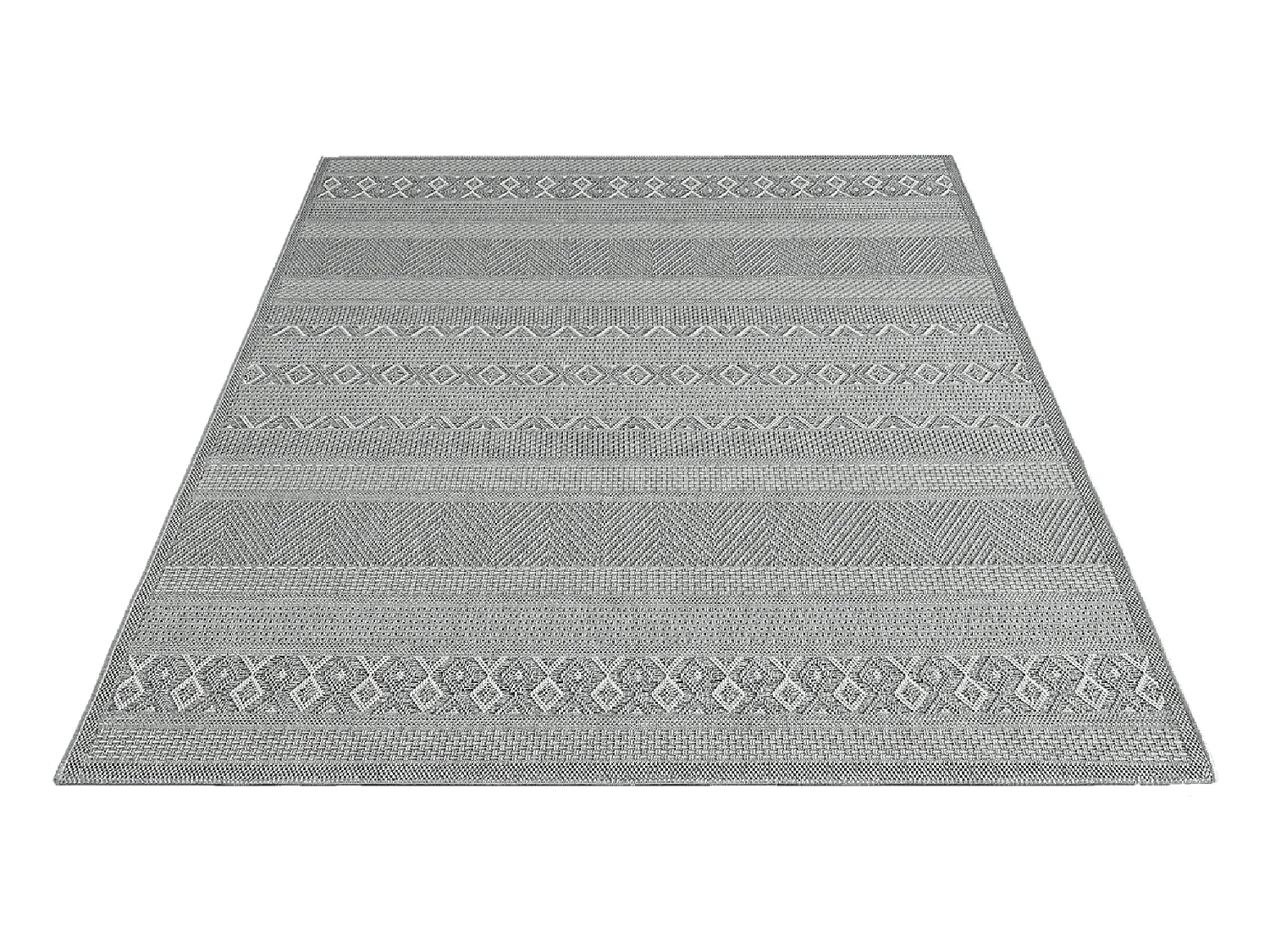 Alfombra interior exterior moderna - Gris - 140 x 200 cm - CALGARY