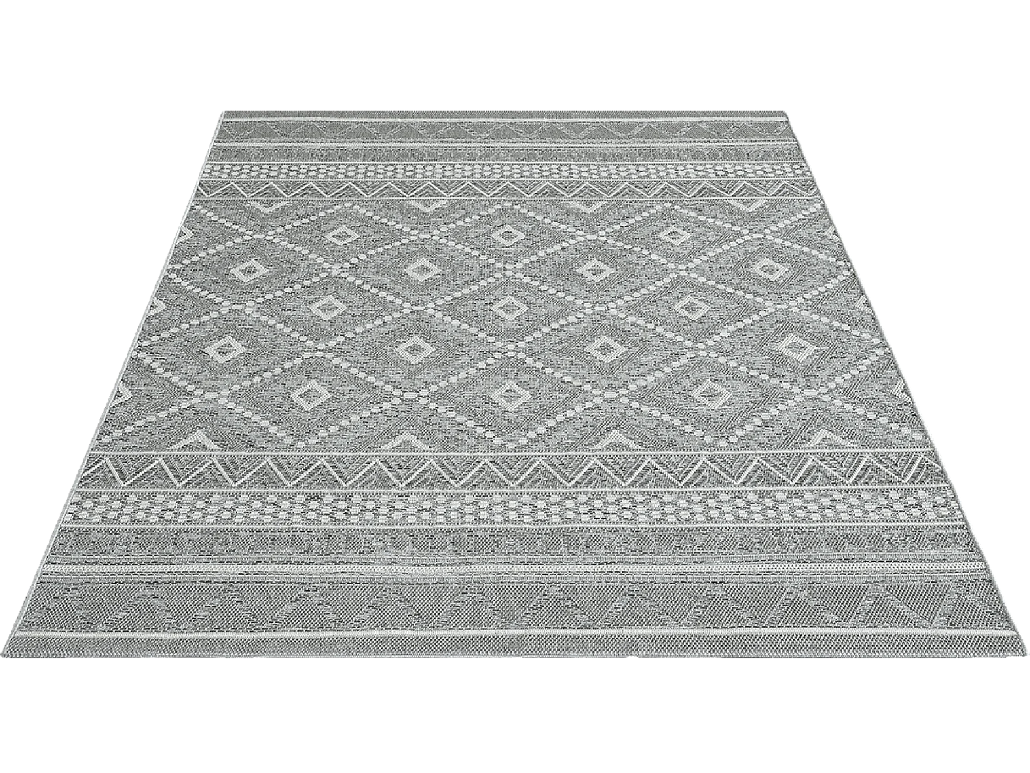 Alfombra Exterior Interior diseño moderno - Gris - 160 x 220 cm - CALGARY