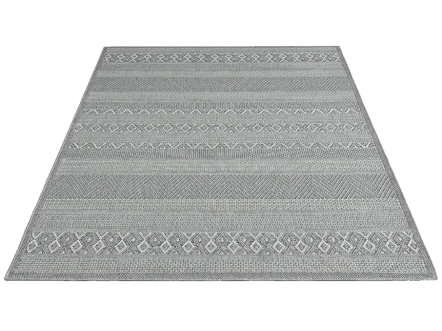 Tapis intérieur extérieur moderne - Gris - 120 x 160 cm - CALGARY