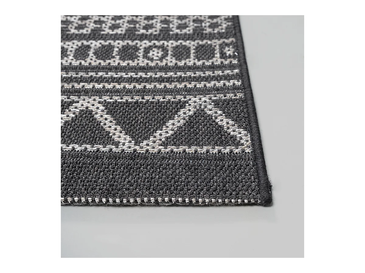 Tapis intérieur extérieur design moderne - Anthracite - 240 x 340 cm - CALGARY