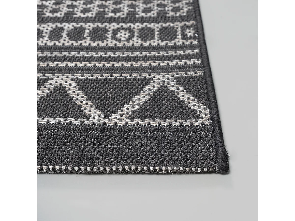 Tapis intérieur extérieur design moderne - Anthracite - 240 x 340 cm - CALGARY