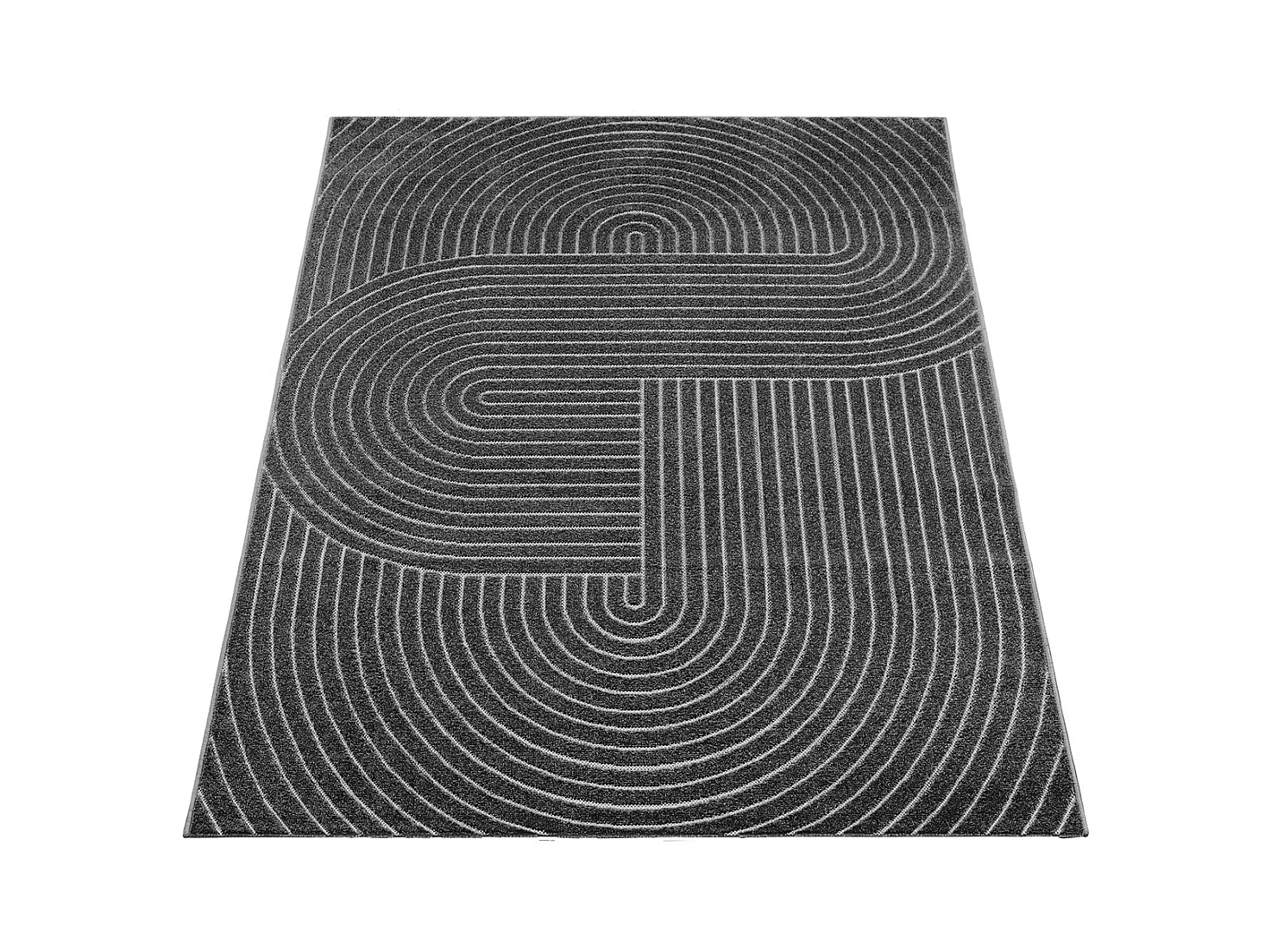 Dywan nowoczesny design boho - Antracyt - 80 x 250 cm - SANTO PLUS