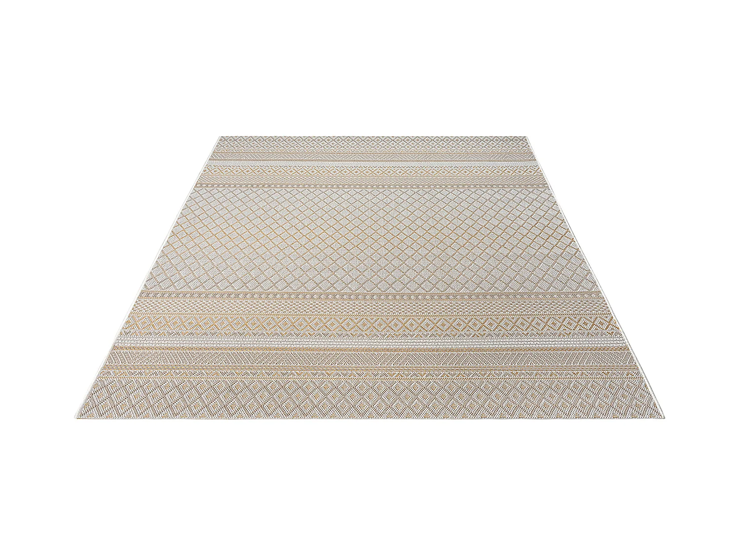Tapis intérieur extérieur design moderne - Beige Jaune - 240 x 340 cm - CALGARY