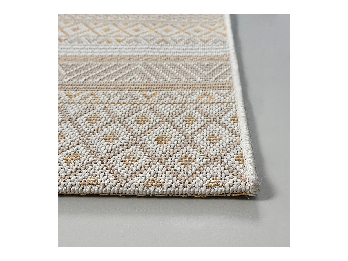 Tapis intérieur extérieur design moderne - Beige Jaune - 240 x 340 cm - CALGARY