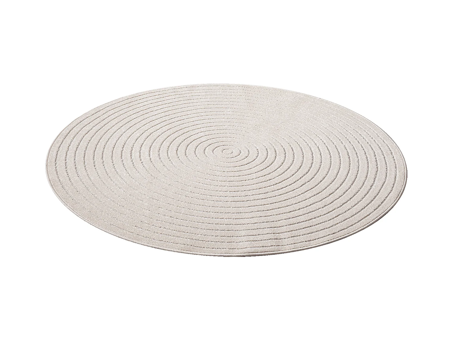 Tapis moderne design boho - Crème - 160 cm Rund - SANTO PLUS