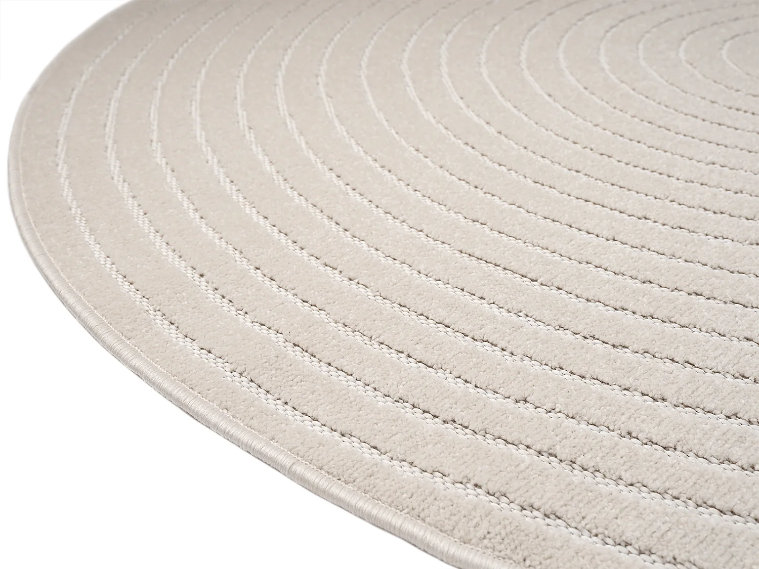 Tapis moderne design boho - Crème - 160 cm Rund - SANTO PLUS