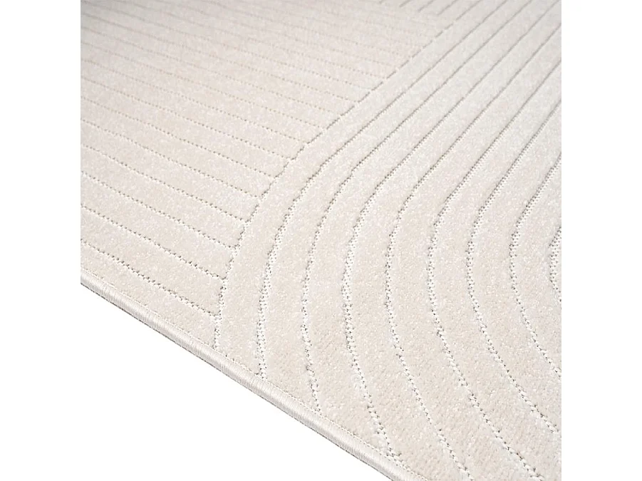 Tapis moderne design boho - Crème - 80 x 250 cm - SANTO PLUS