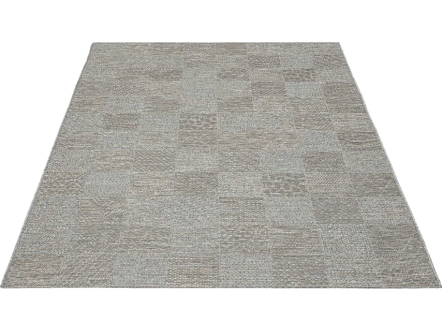 Tapis intérieur extérieur design moderne - Gris Beige - 140 x 200 cm - CALGARY