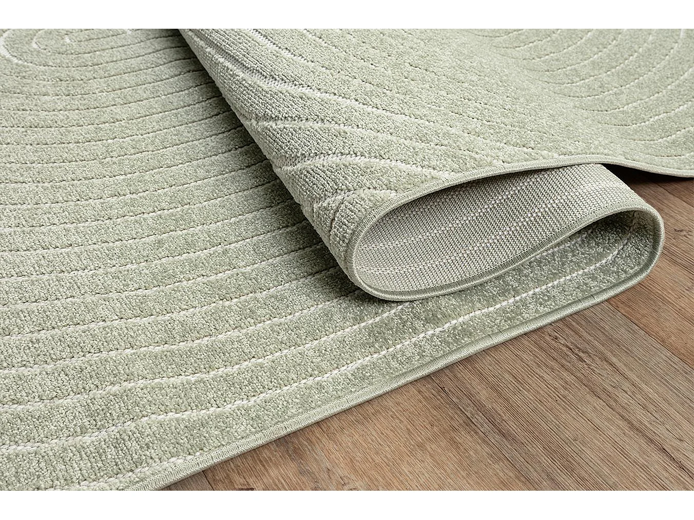 Tapijt modern design boho - Groen - 80 x 250 cm - SANTO PLUS