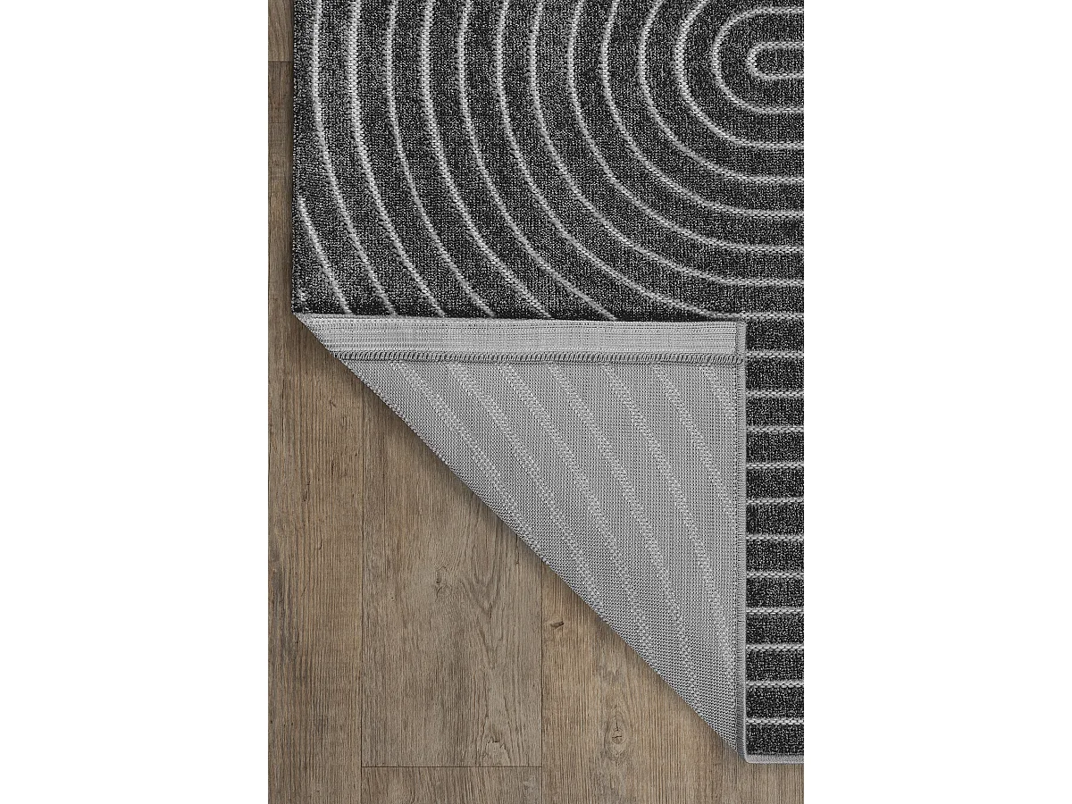 Dywan nowoczesny design boho - Antracyt - 120 x 160 cm - SANTO PLUS