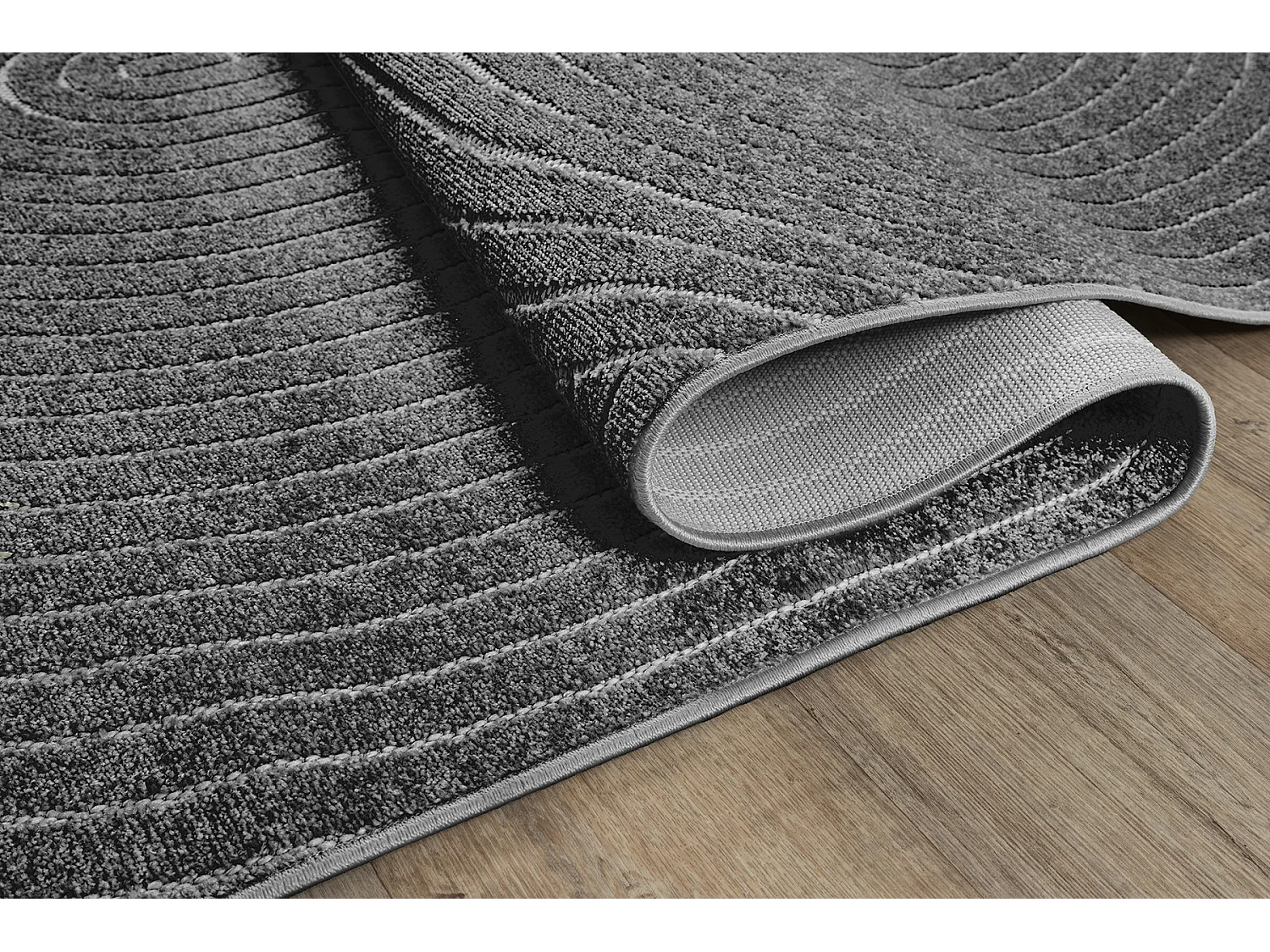 Dywan nowoczesny design boho - Antracyt - 120 x 160 cm - SANTO PLUS