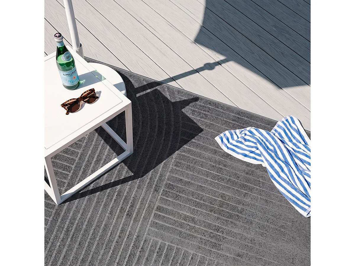Tapis moderne design boho - Anthracite - 120 x 160 cm - SANTO PLUS