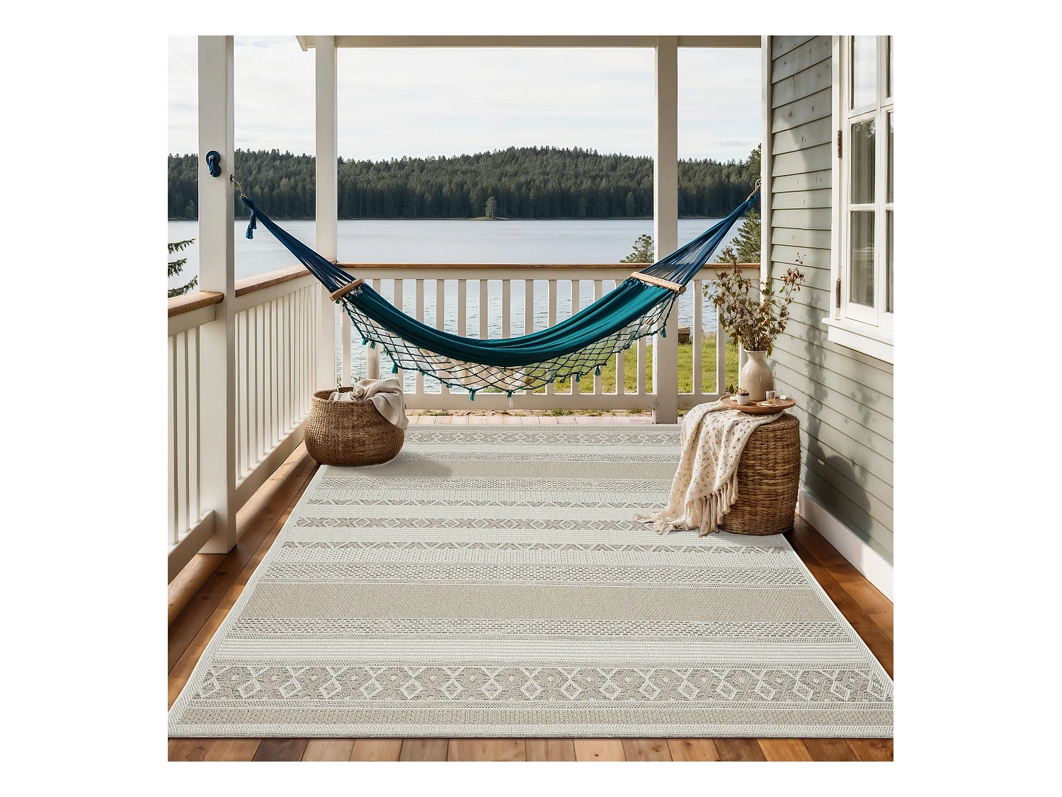 Teppich Indoor Outdoor Modern - Beige - 80 x 150 cm - CALGARY