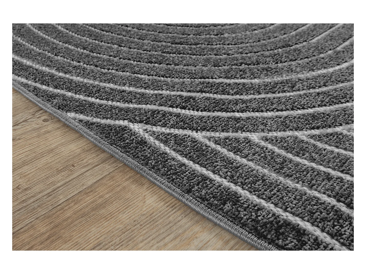 Tapis moderne design boho - Anthracite - 80 x 150 cm - SANTO PLUS