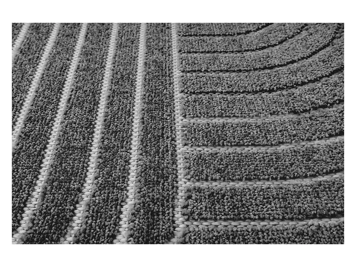 Tapis moderne design boho - Anthracite - 80 x 150 cm - SANTO PLUS