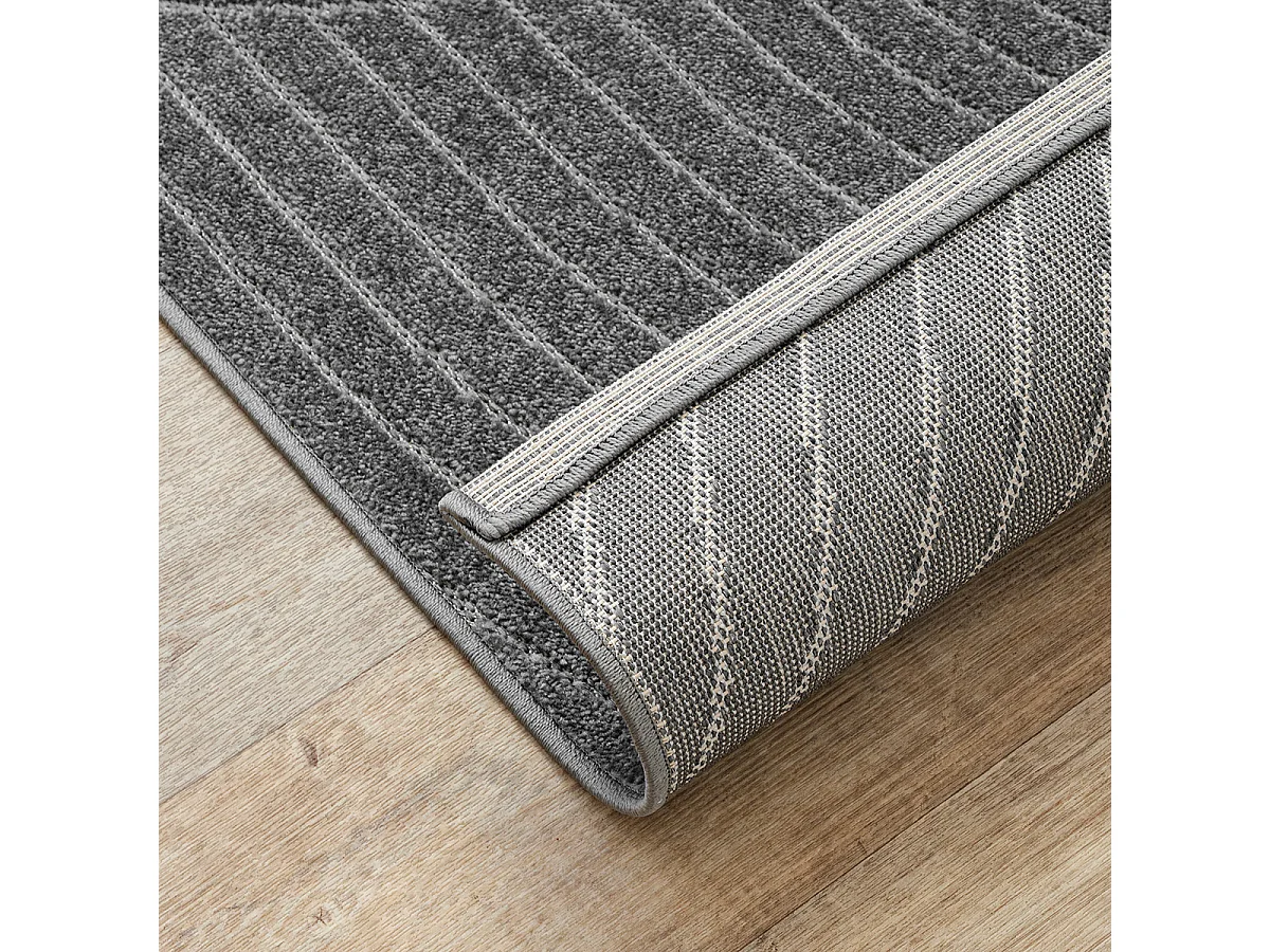 Tapis moderne design boho - Anthracite - 80 x 150 cm - SANTO PLUS