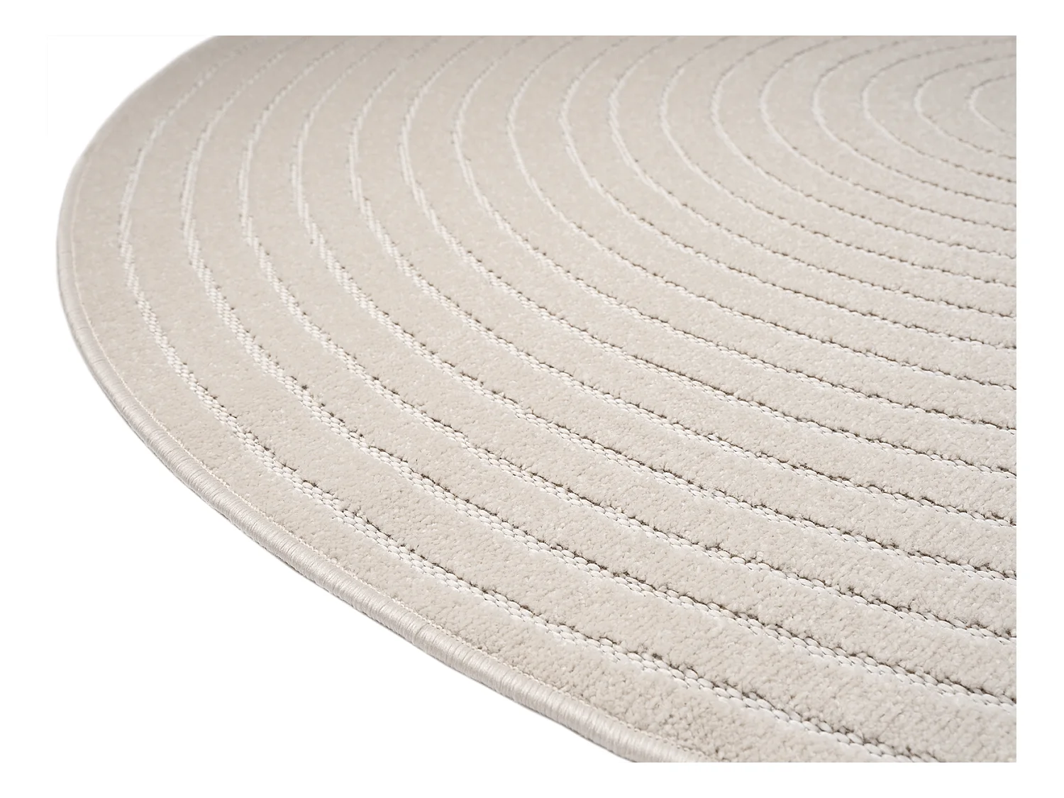 Tapijt modern design boho - Crème - 120 cm Rond - SANTO PLUS