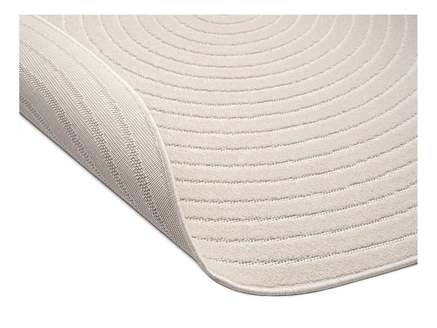 Tapijt modern design boho - Crème - 120 cm Rond - SANTO PLUS