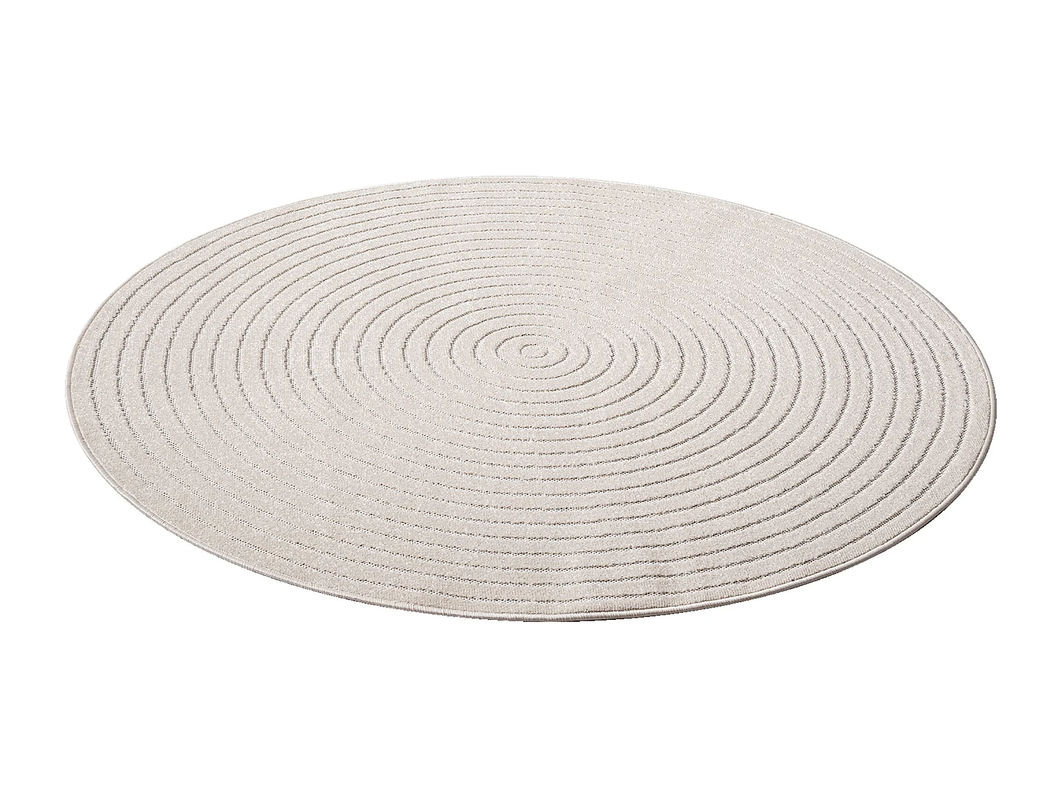 Tapis moderne design boho - Crème - 120 cm Rund - SANTO PLUS