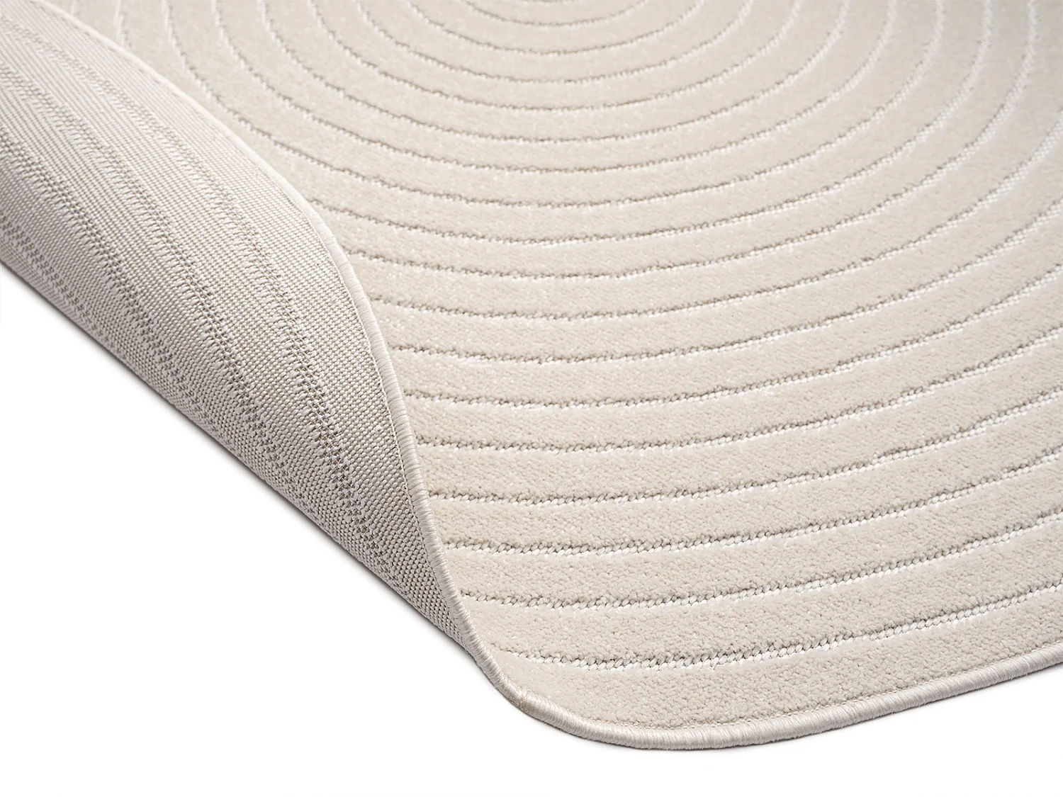 Tapijt modern design boho - Crème - 120 cm Rond - SANTO PLUS