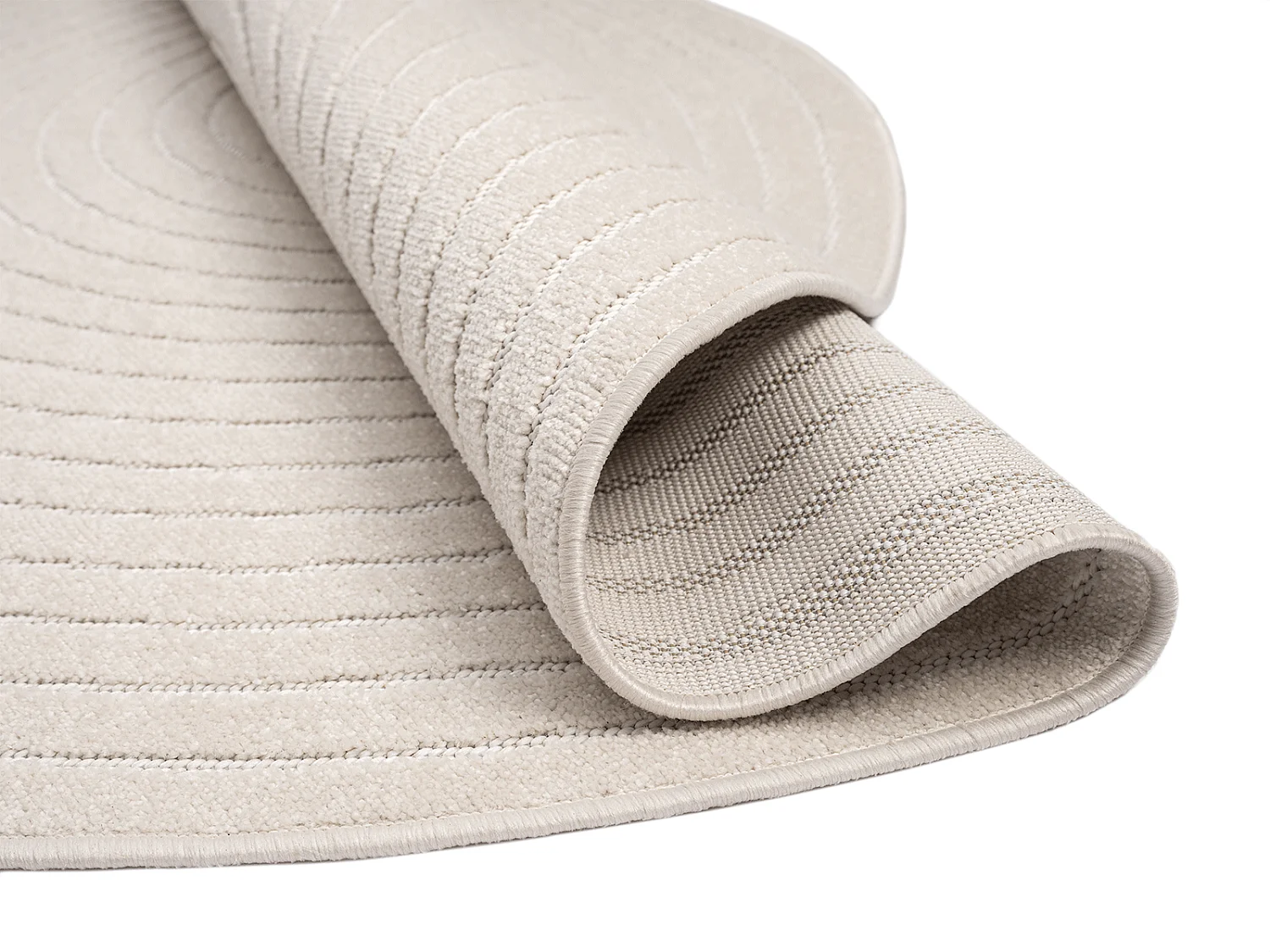 Tapijt modern design boho - Crème - 120 cm Rond - SANTO PLUS