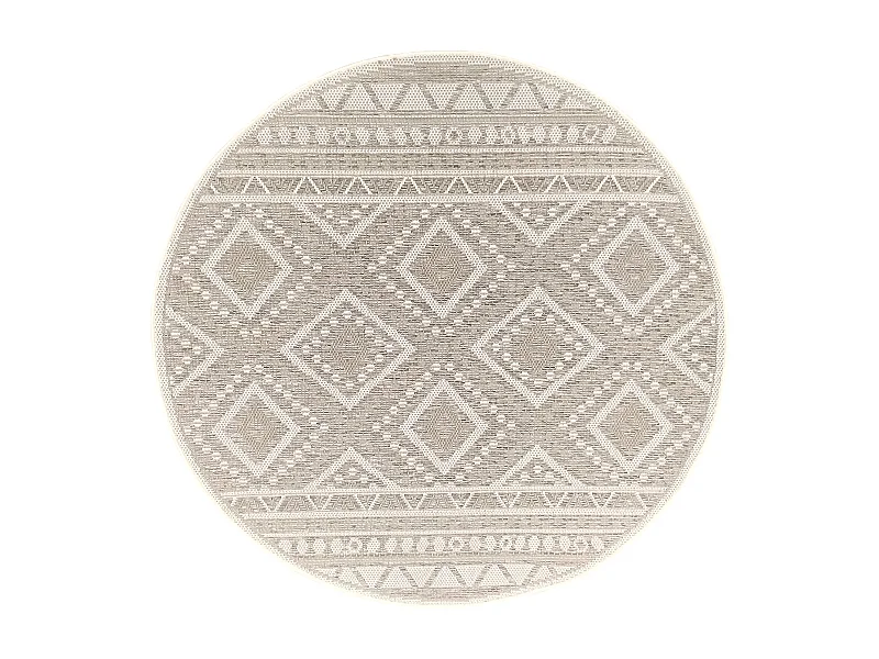 Tapijt buiten binnen modern design - Beige - 160 cm - CALGARY Rond