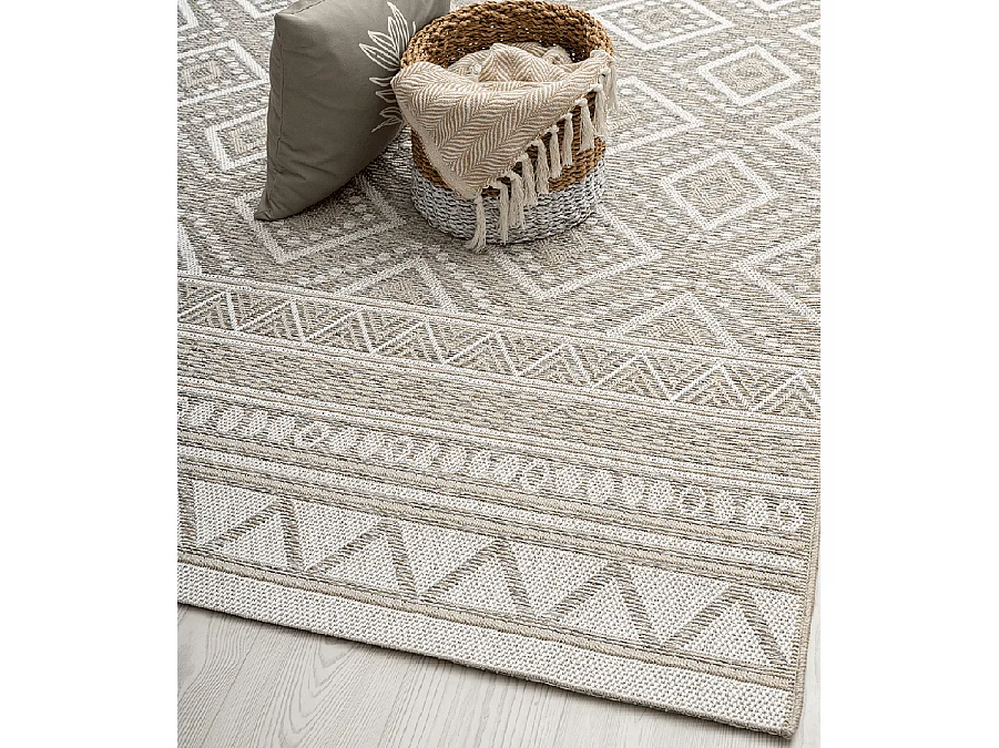 Dywan Zewnętrzny Wnętrze nowoczesny design - Beige - 120 x 160 cm - CALGARY