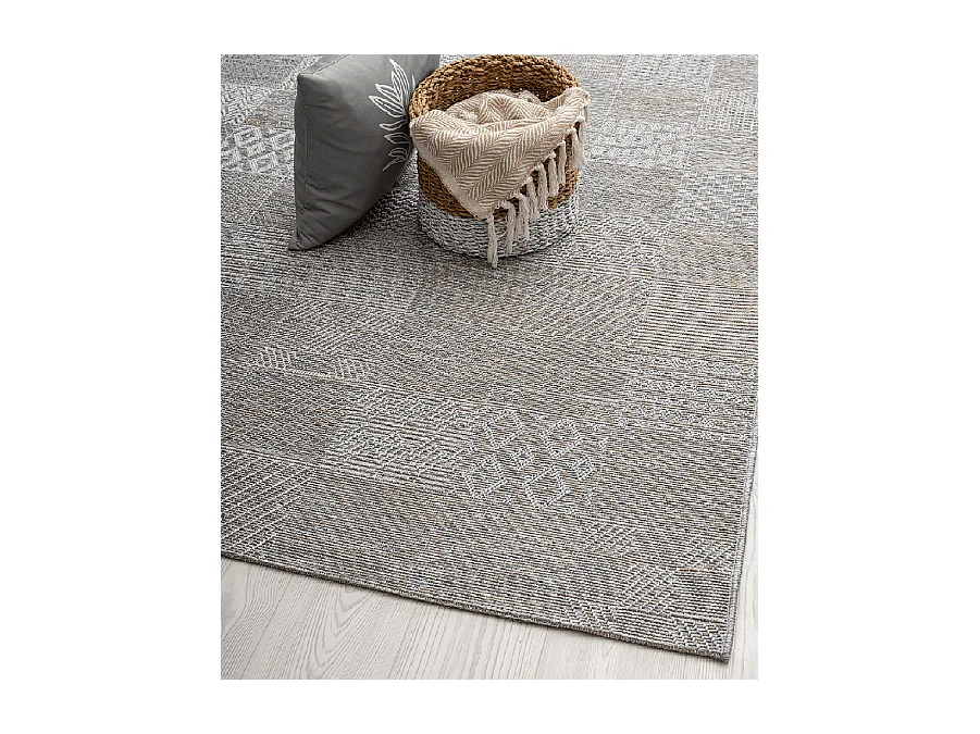 Tapijt buiten binnen modern design - Grijs Beige - 120 x 160 cm - CALGARY