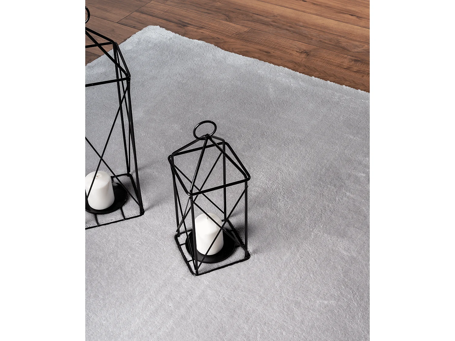 Tapis uni antidérapant lavable Gris - 200 cm Ronde - RELAX