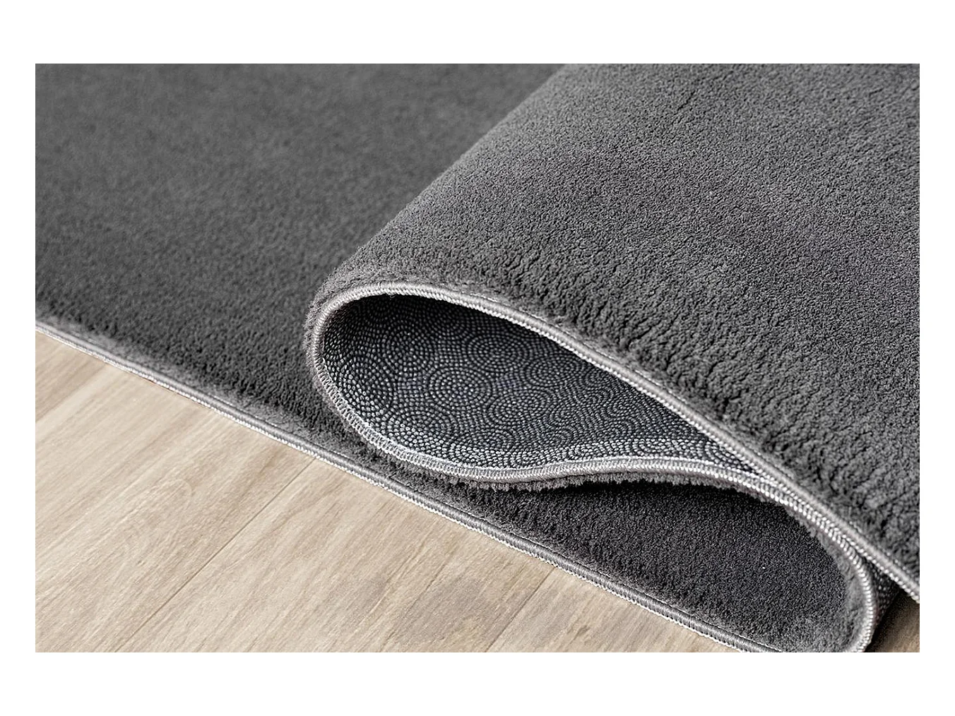 Tappeto pelo corto lavabile antiscivolo - Antrazite - 120 x 160 cm - RELAX