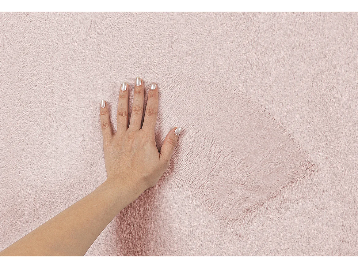 Tapijt imitatiebont zacht afwasbaar - Roze - 160 x 220 cm - COSY