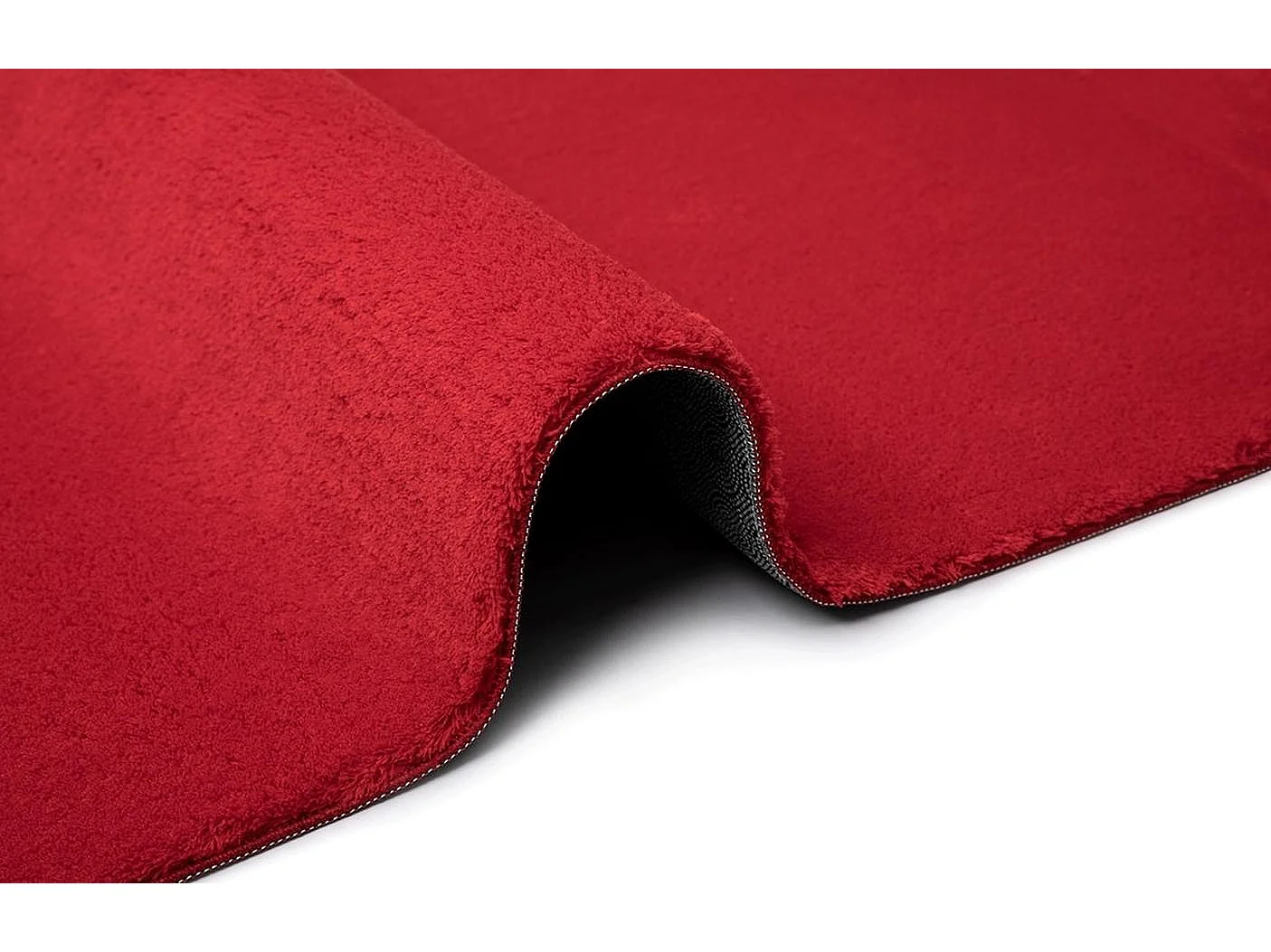 Alfombra pelo corto lavable antideslizante - Rojo - 80 x 150 cm - RELAX