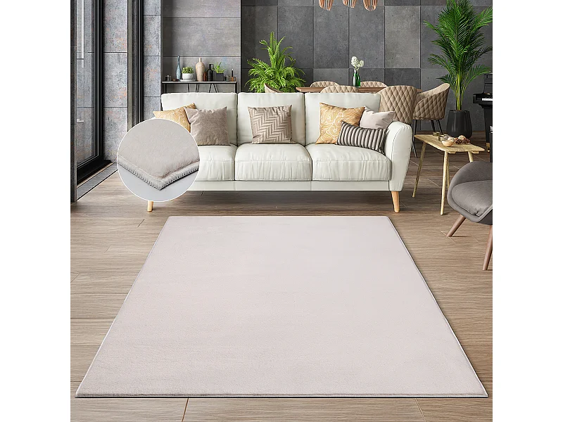 Tappeto pelliccia sintetica morbida lavabile - Beige - 200 x 280 cm - COSY