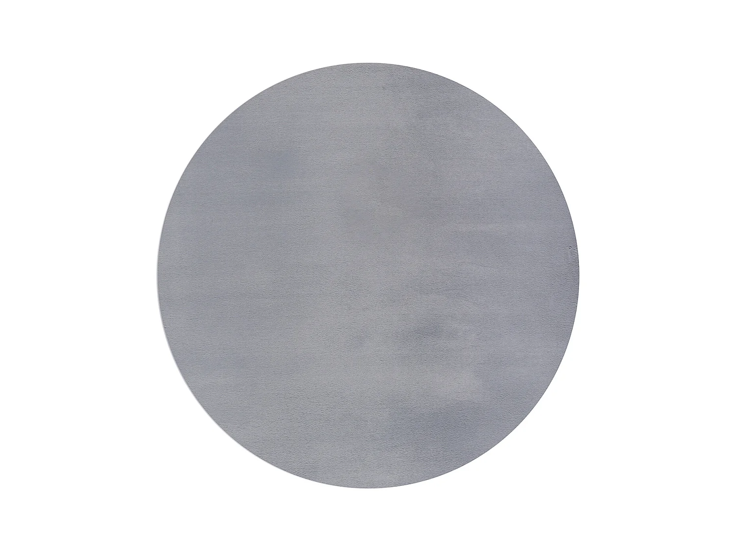 Teppich Kunstfell weich waschbar - Grau - 200 cm Rund - COSY