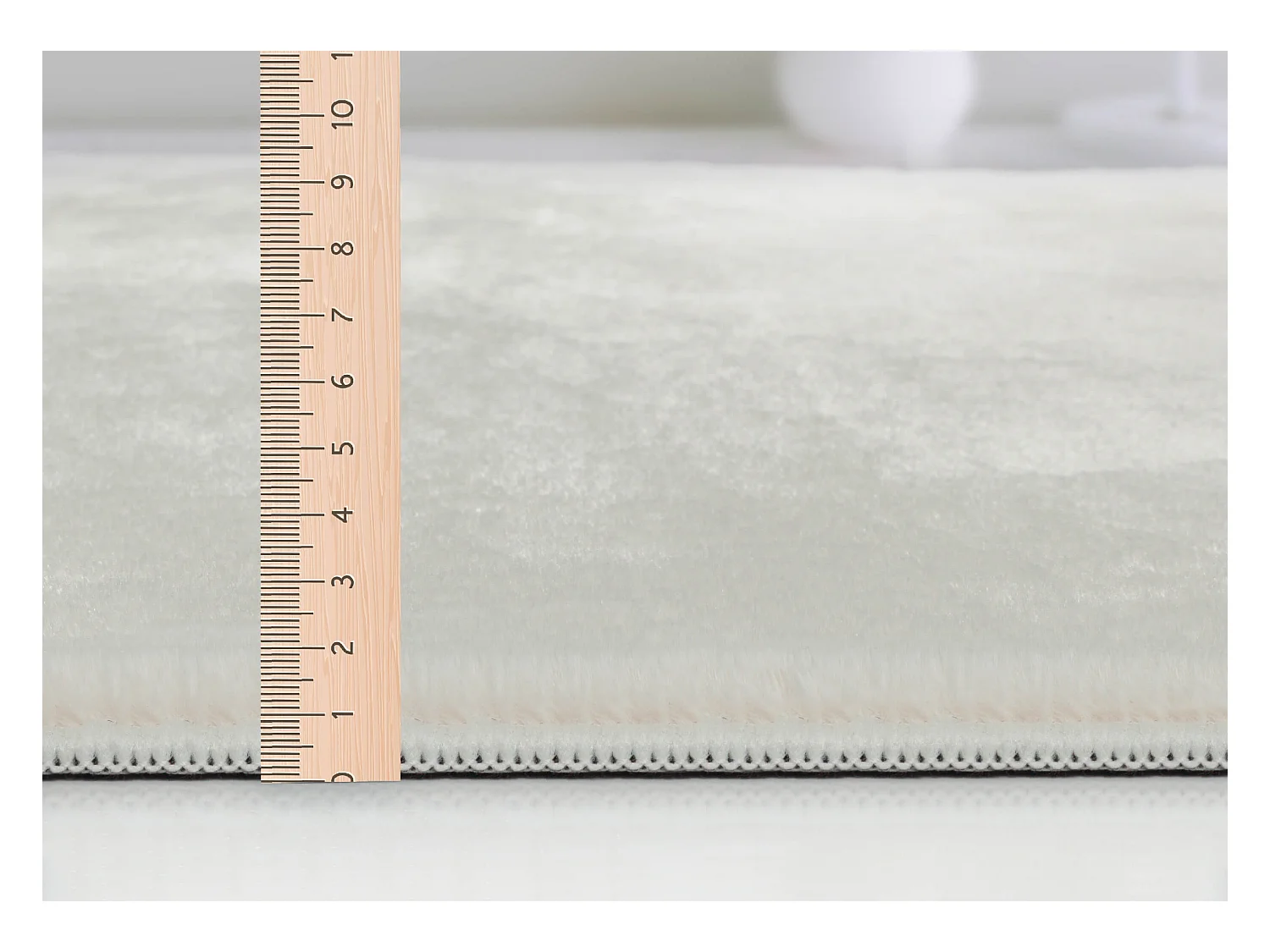 Teppich Kunstfell weich waschbar - Cream - 200 cm Rund - COSY