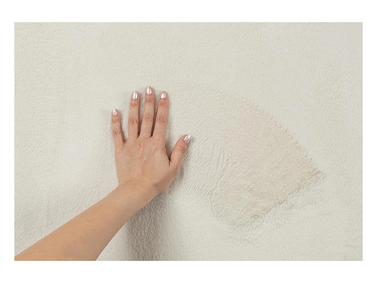 Teppich Kunstfell weich waschbar - Cream - 200 cm Rund - COSY