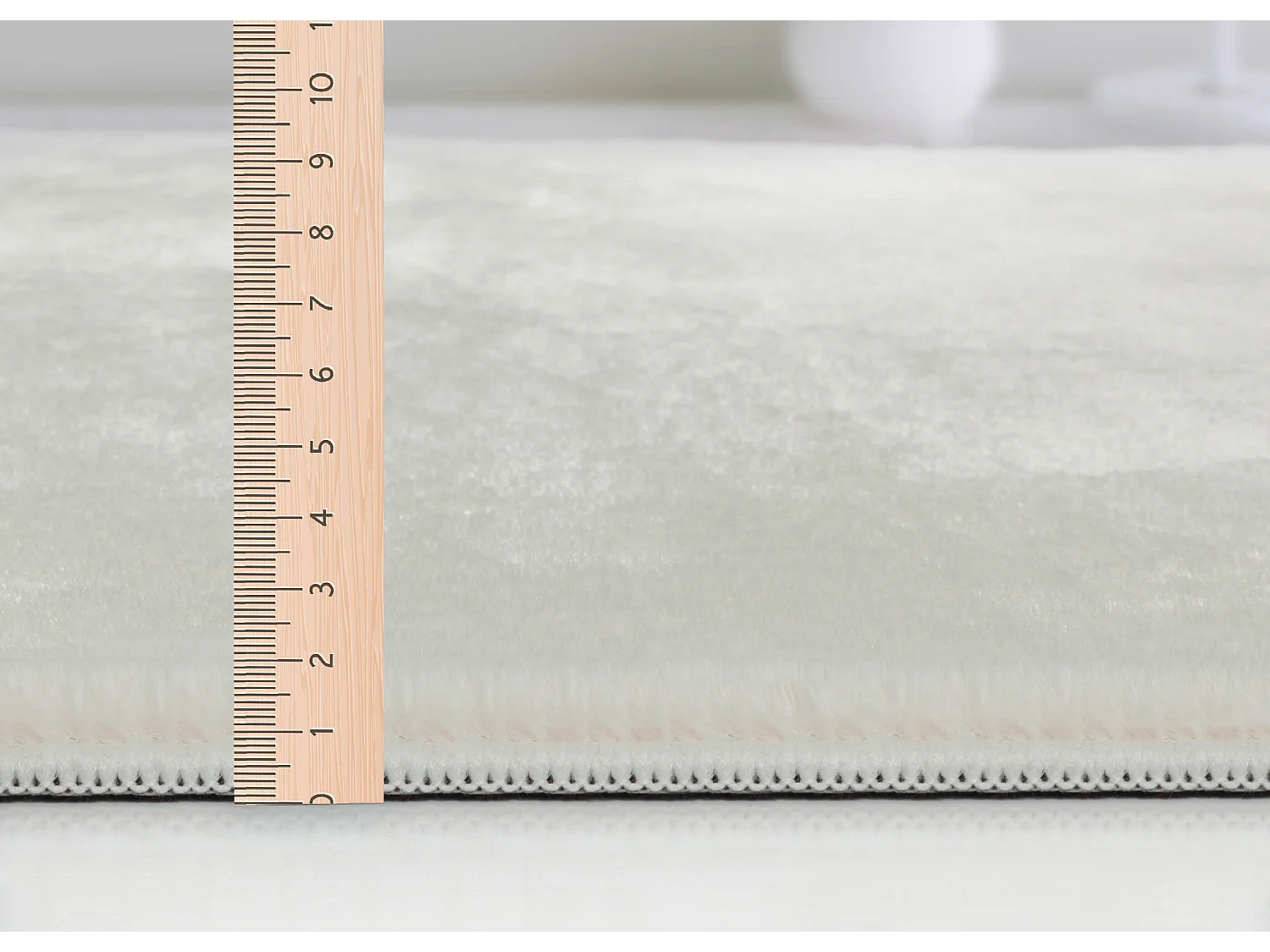 Tapis moderne fourrure chaud douillet lavable - Crème - 200 cm Ronde - COSY