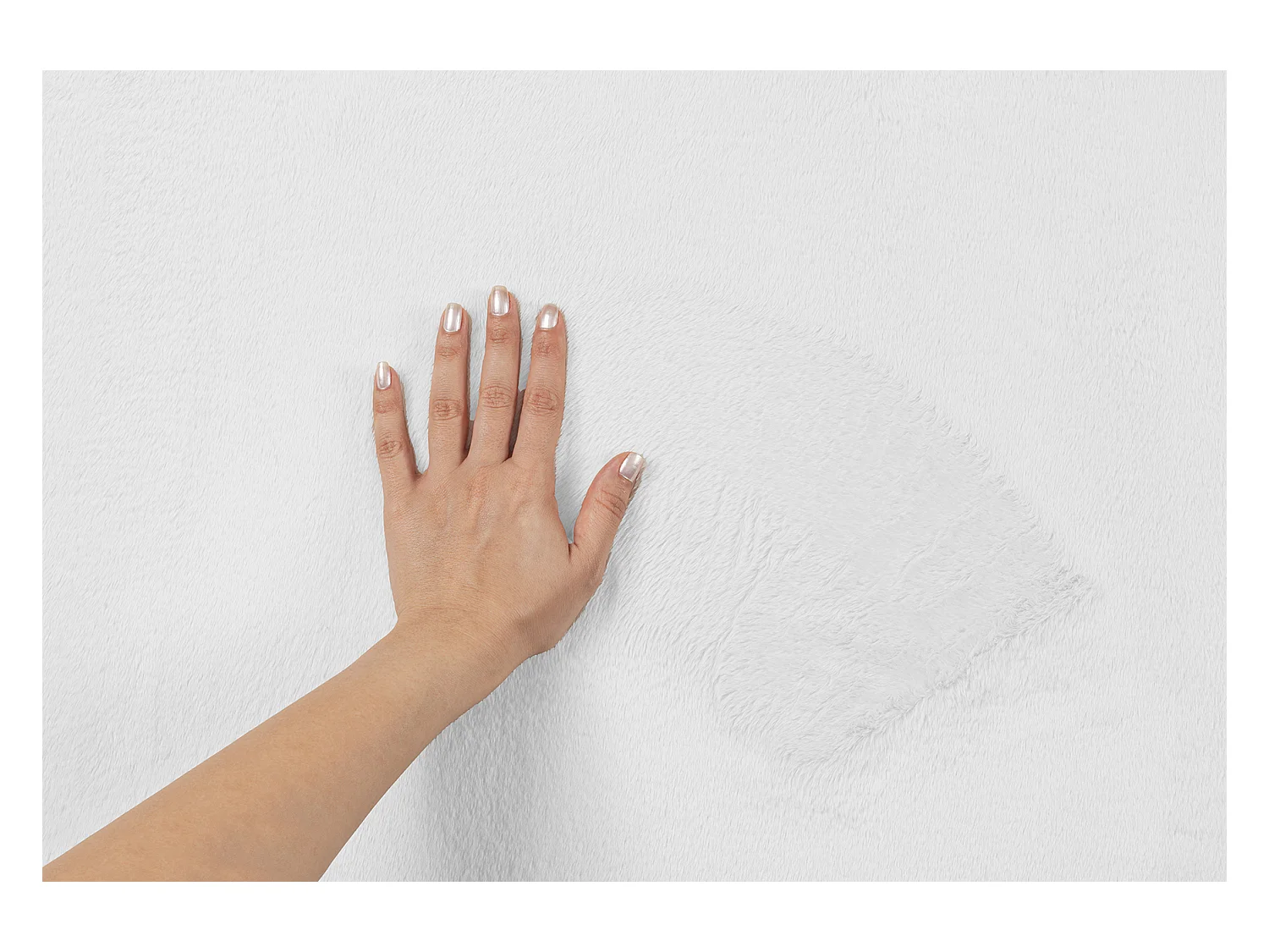 Tapis moderne fourrure chaud douillet lavable - Blanc - 200 x 280 cm - COSY