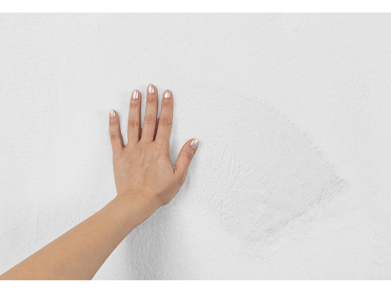 Tapis moderne fourrure chaud douillet lavable - Blanc - 200 x 280 cm - COSY