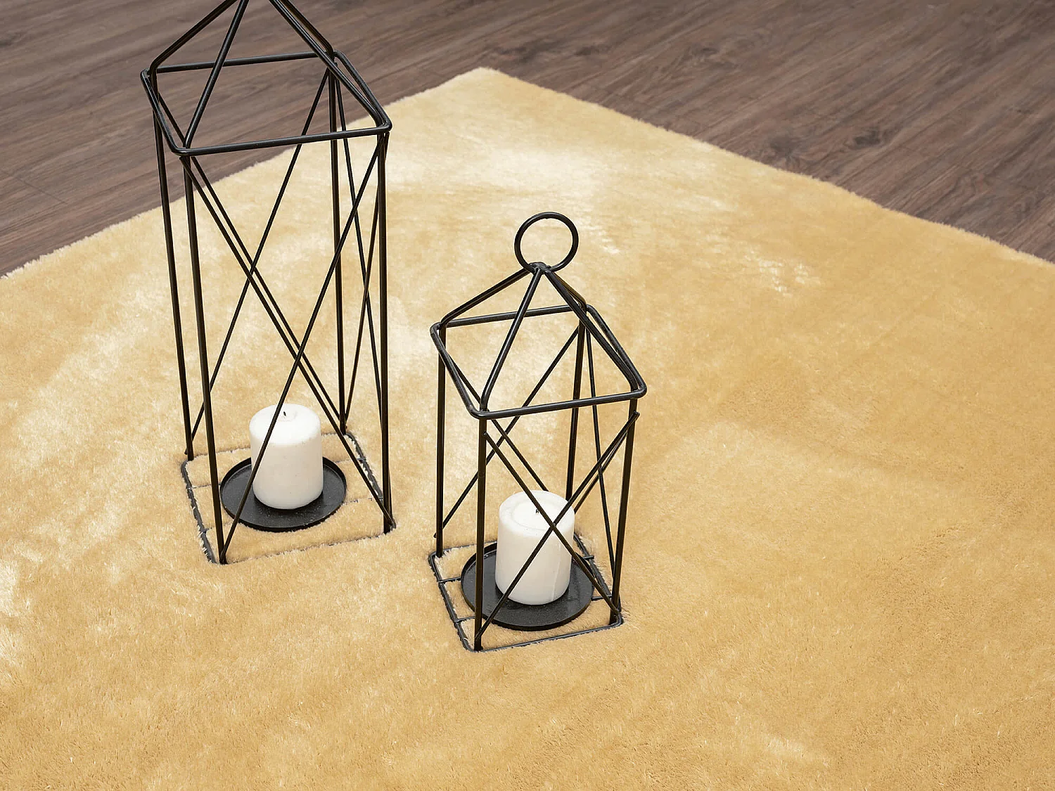 Tapijt kortpolig wasbaar antislip - Goud - 200 x 280 cm - RELAX