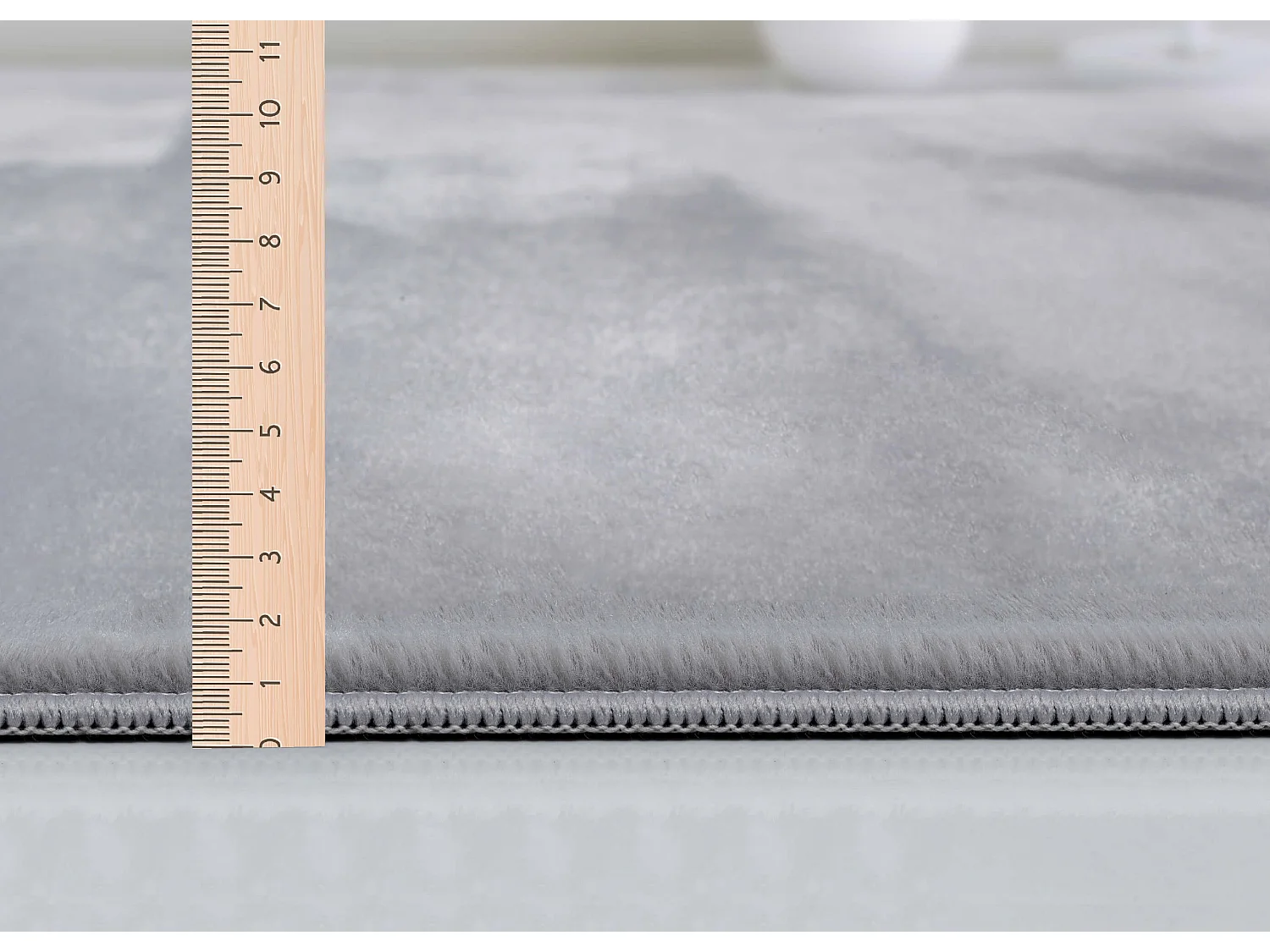 Tapis moderne fourrure chaud douillet lavable - Gris - 120 cm Ronde - COSY