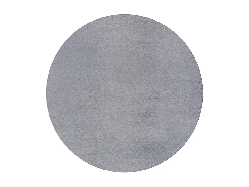 Tapis moderne fourrure chaud douillet lavable - Gris - 120 cm Ronde - COSY