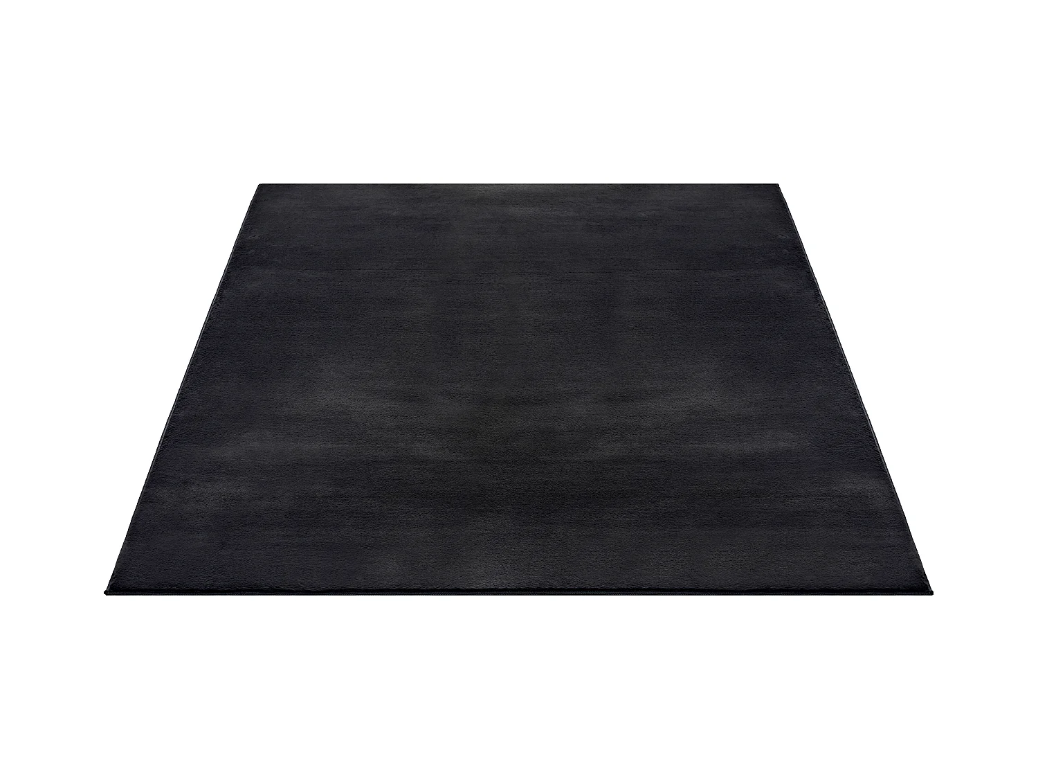 Teppich Kunstfell weich waschbar - Schwarz - 160 x 220 cm - COSY