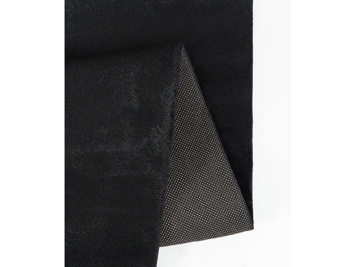 Tapis moderne fourrure chaud douillet lavable - Noir - 160 x 220 cm - COSY