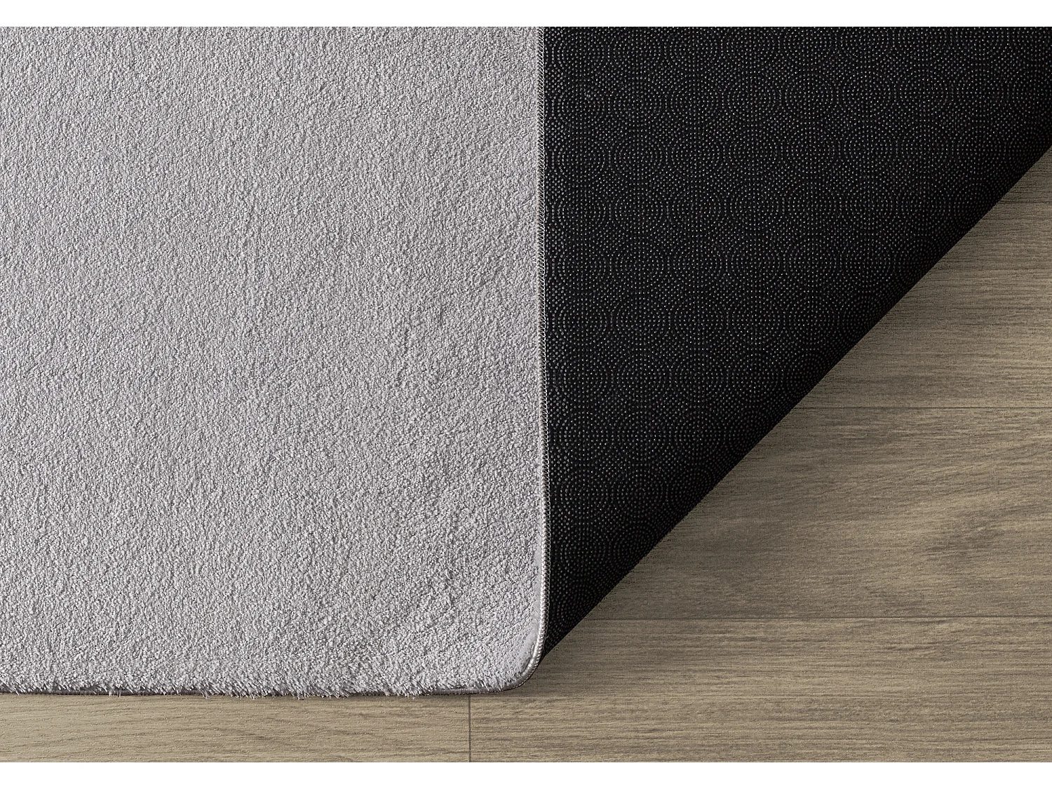 Tapis uni antidérapant lavable Gris - 140 x 200 cm - RELAX