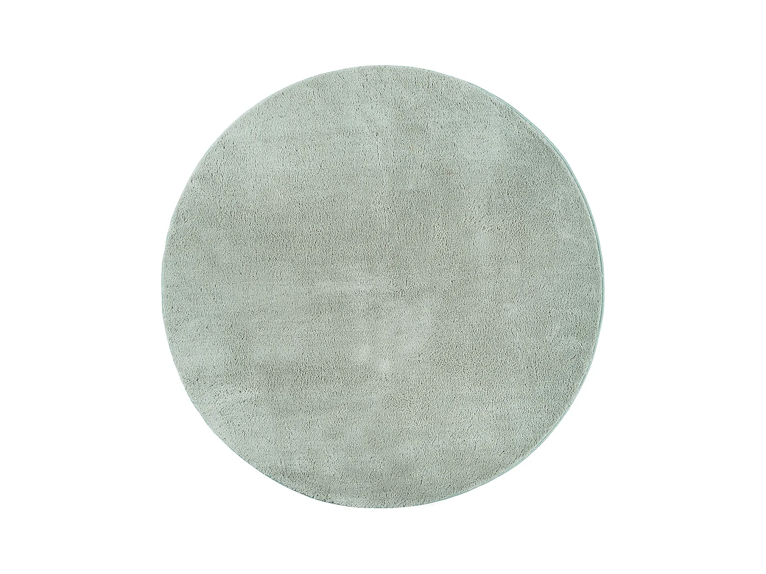 Tapete pelo curto lavável antiderrapante - Verde - 120 cm Redondo - RELAX