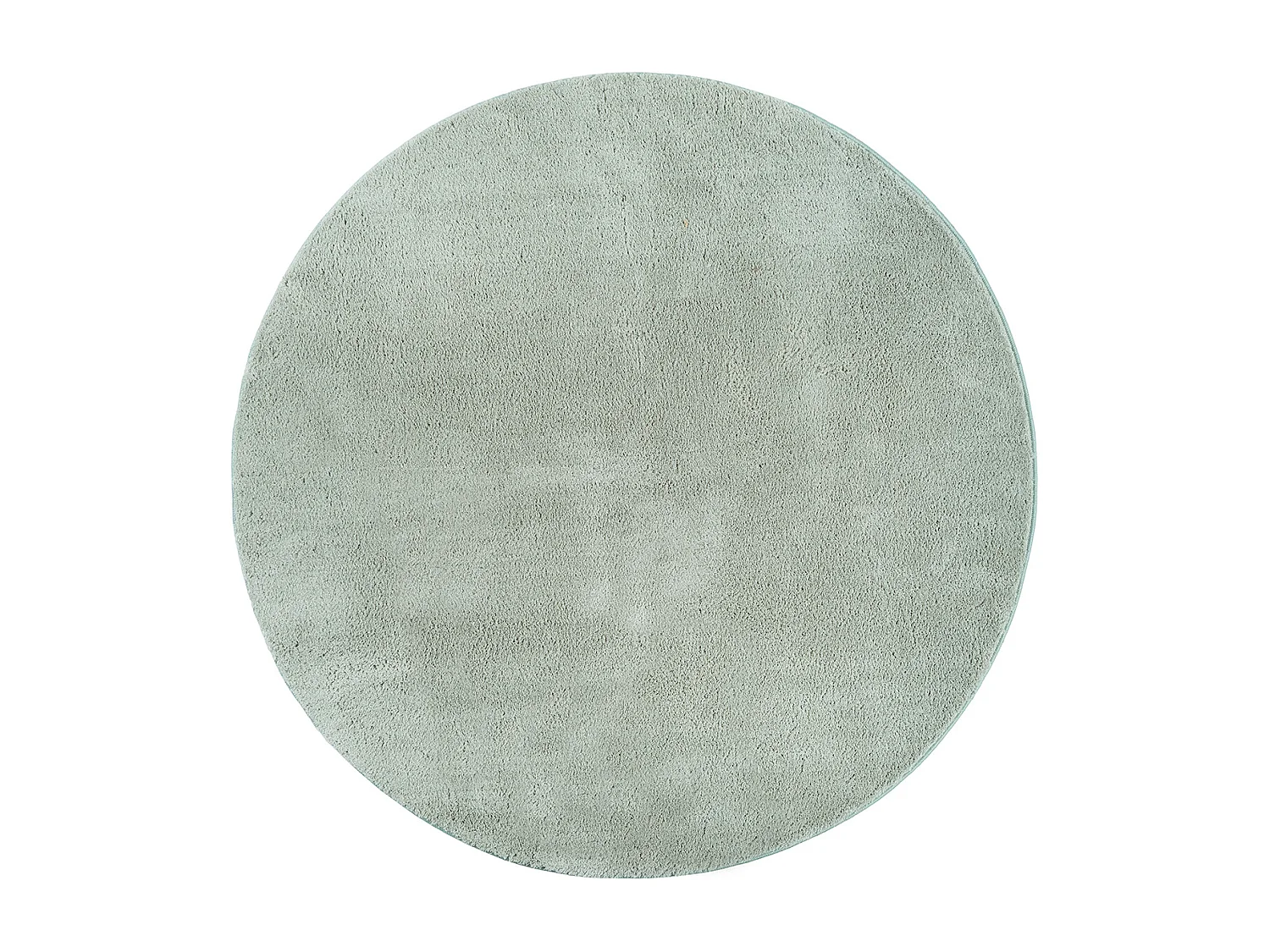 Tapis uni antidérapant lavable Vert - 120 cm Ronde - RELAX