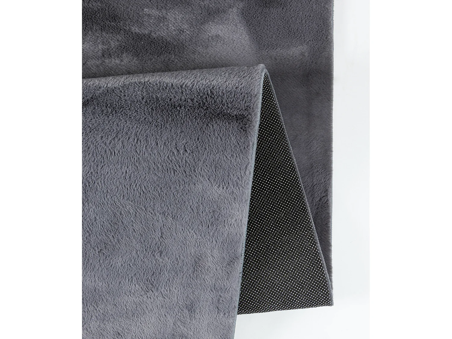 Tapis moderne fourrure chaud douillet lavable - Anthracite - 200 x 280 cm - COSY