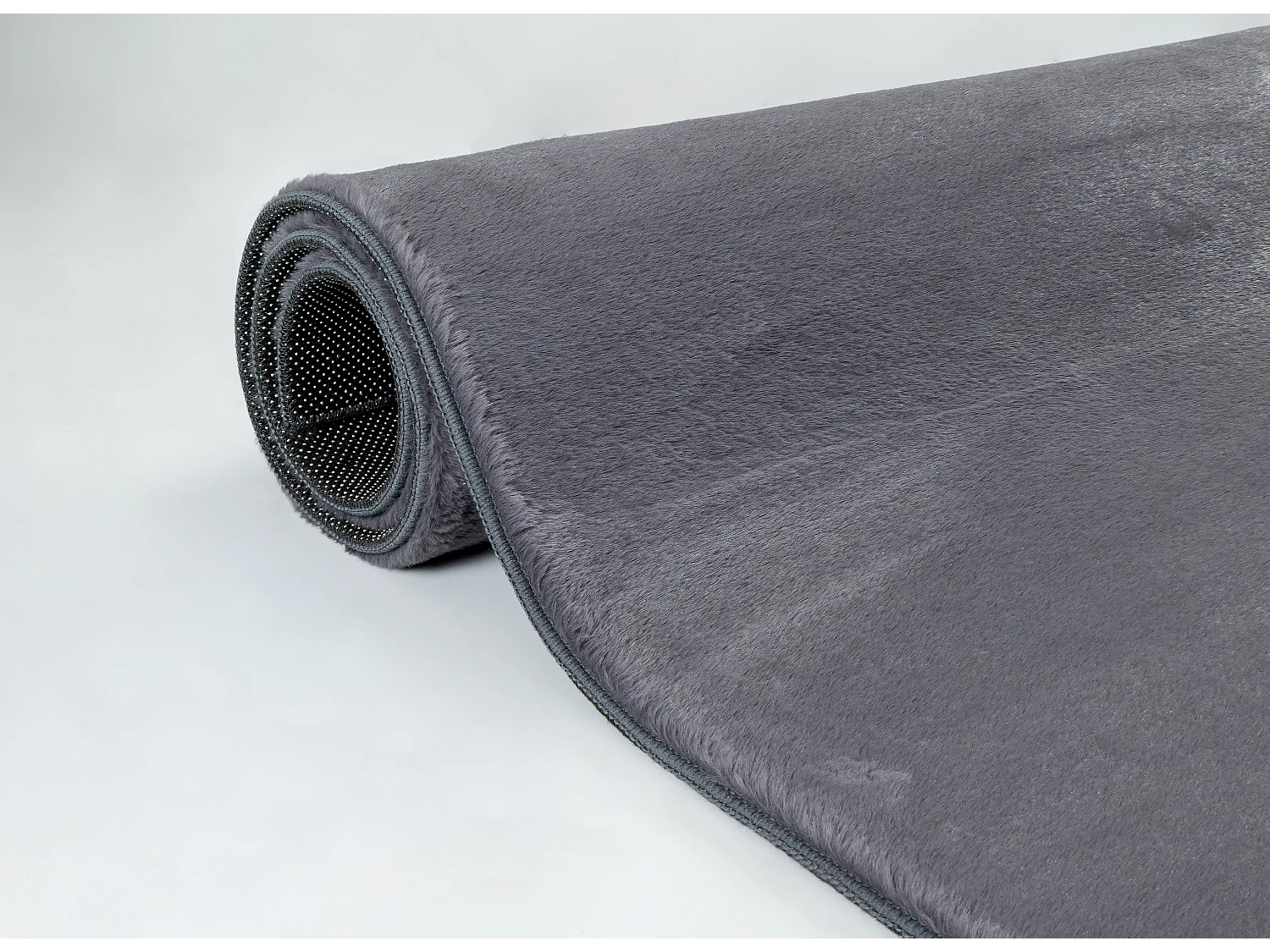 Tapis moderne fourrure chaud douillet lavable - Anthracite - 200 x 280 cm - COSY